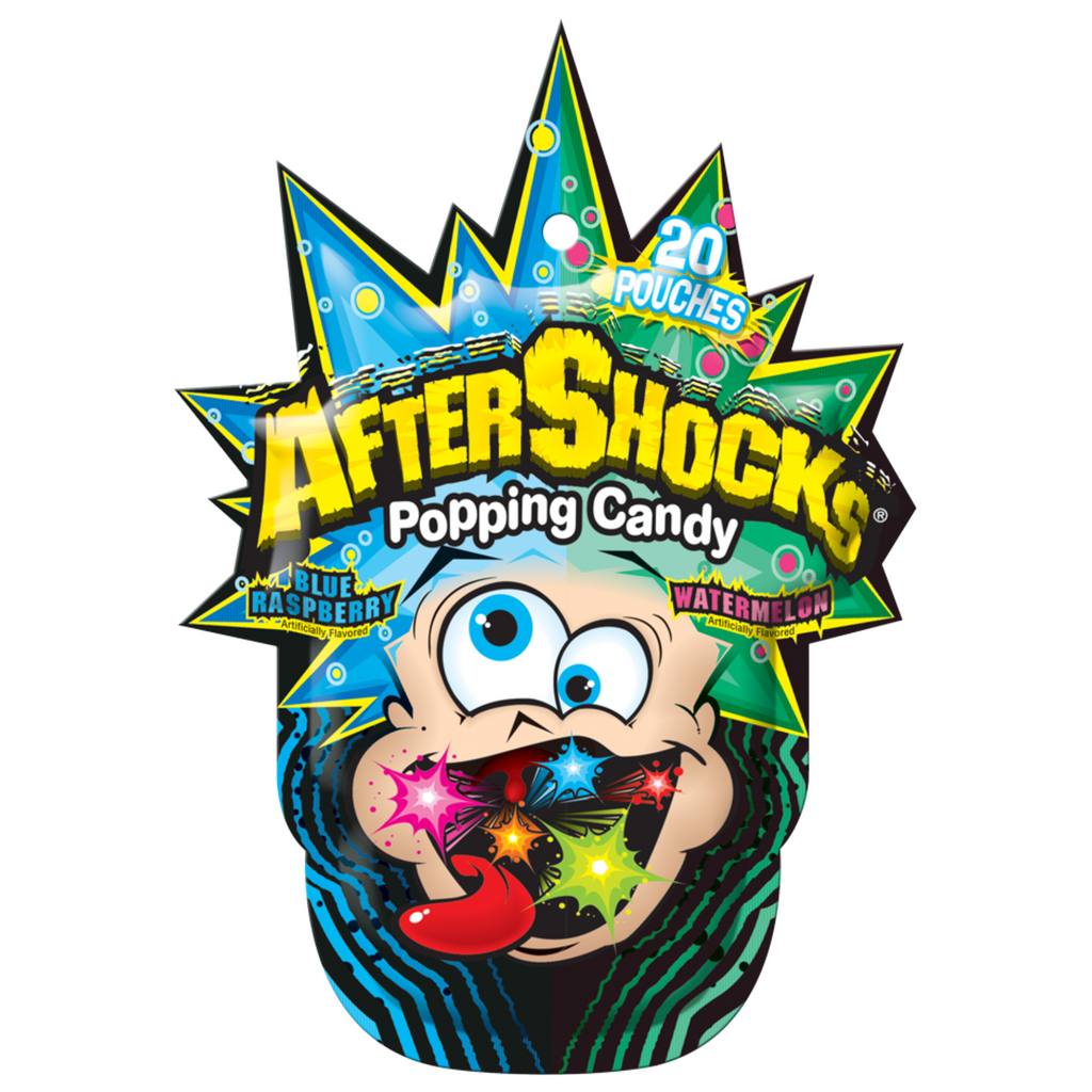 AfterShocks® Popping Candy: Blue Raspberry / Watermelon 20x .053 oz. Pouches