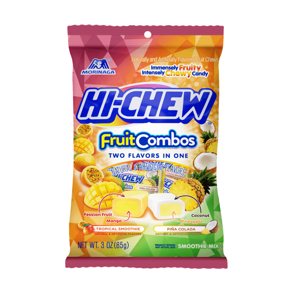 HI-CHEW FRUIT COMBOS MIX BAG 3.0 OZ. (TROPICAL SMOOTHIE, PIÑA COLADA)