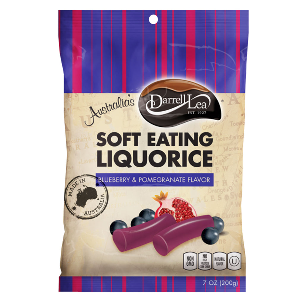 Darrell Lea Soft Eating Liquorice - Blueberry & Pomegranate
