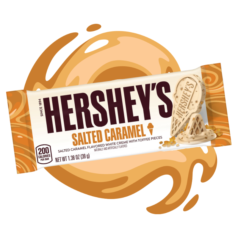 HERSHEY'S ICE CREAM SHOPPE Salted Caramel - Standard Bar 1.38oz