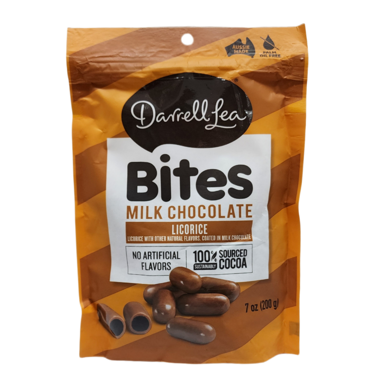 Darrell Lea Bites - Milk Chocolate Covered Licorice 7 oz.