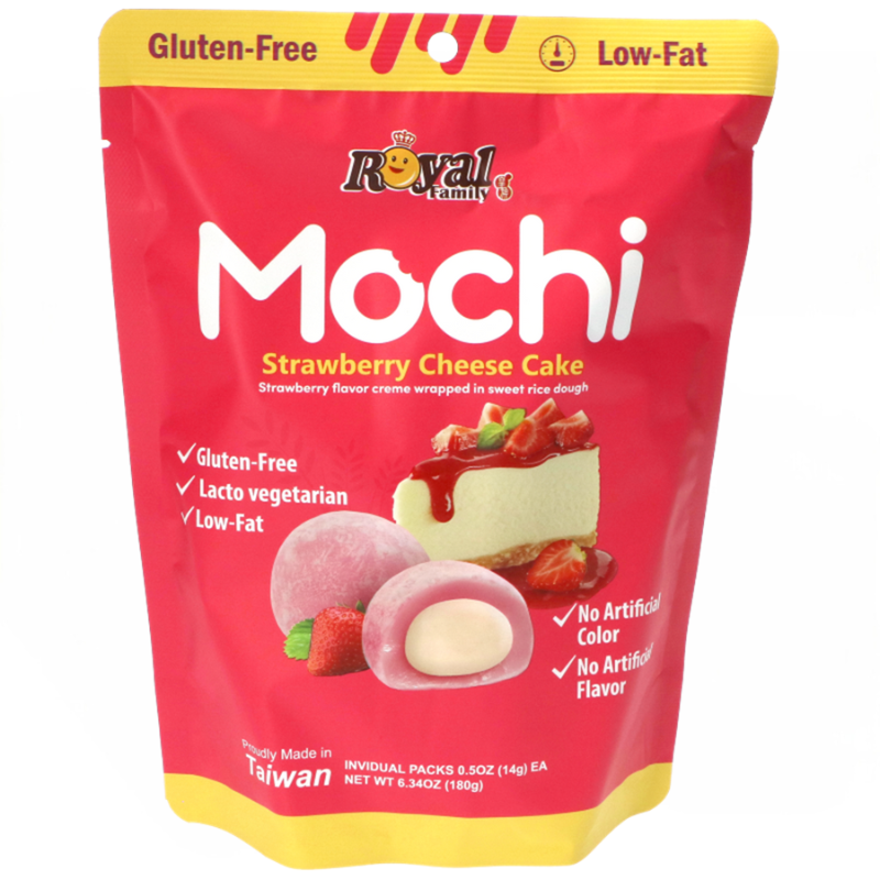 Royal Family Mochi, Strawberry Cheesecake - 6.35 oz.
