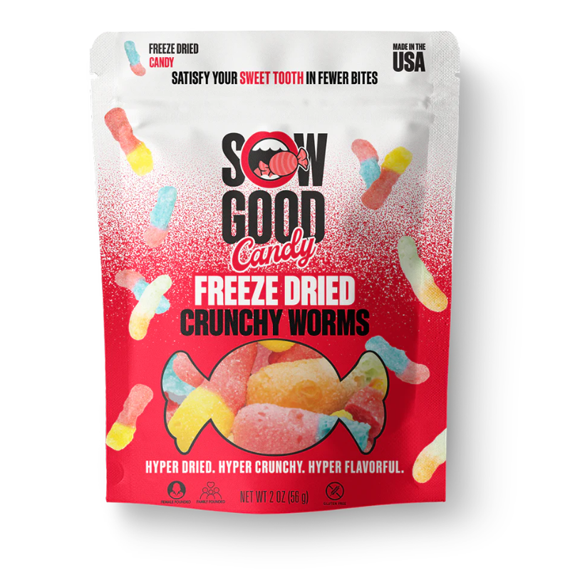 Sow Good Candy, Freeze Dried Gummy Worms - 1.5 oz.