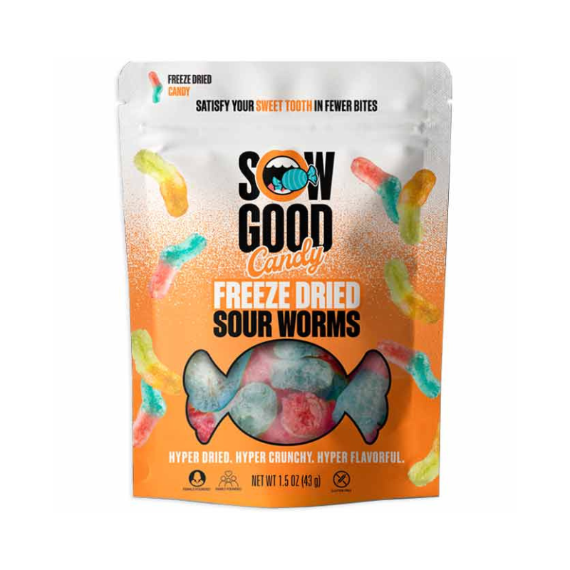 Sow Good Candy, Freeze Dried Sour Worms - 1.5 oz.