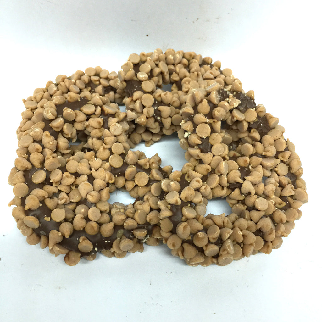 Chocolate Dipped Pretzels with Peanut Butter Chips
