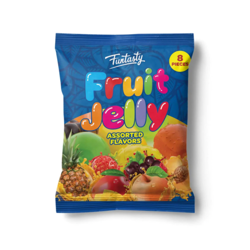 Jelly Fruit, Assorted Flavors Squeezable Vegan-Friendly Candy - 12.69 oz.