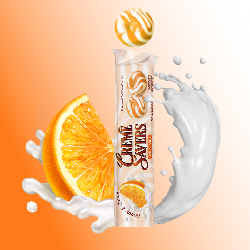 Creme Savers® Hard Candy - Orange & Creme 1.76 oz. Roll