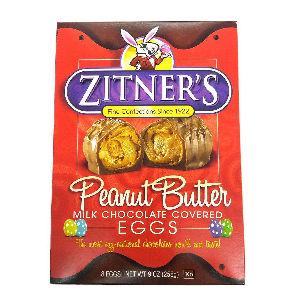 Zitner's Peanut Butter Milk Chocolate Covered Egg (Box of 8)