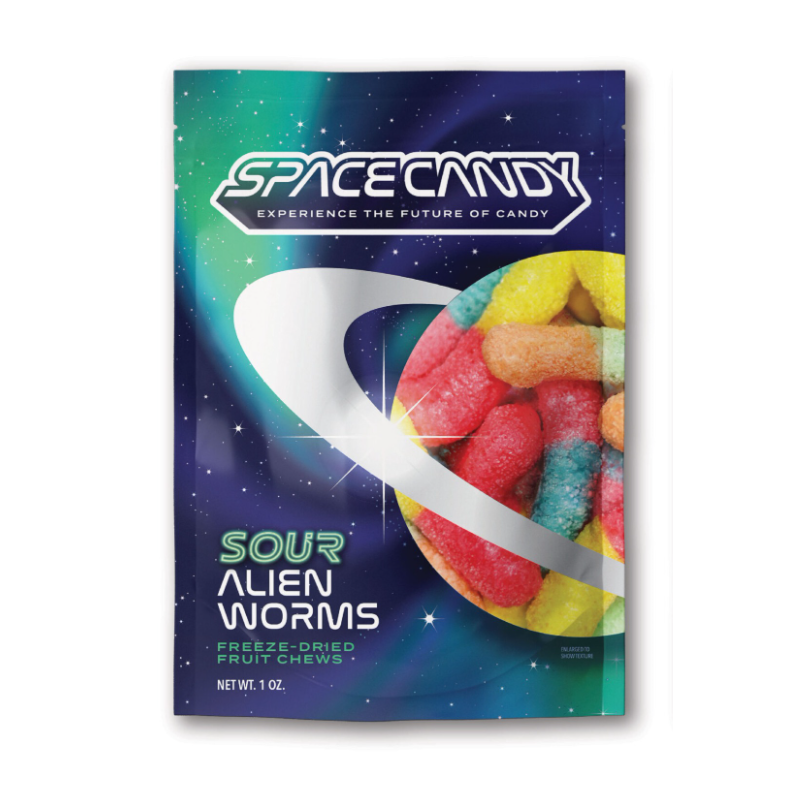 The Candy Space™ Freeze Dried Candies - Gummy Worms 1 oz.
