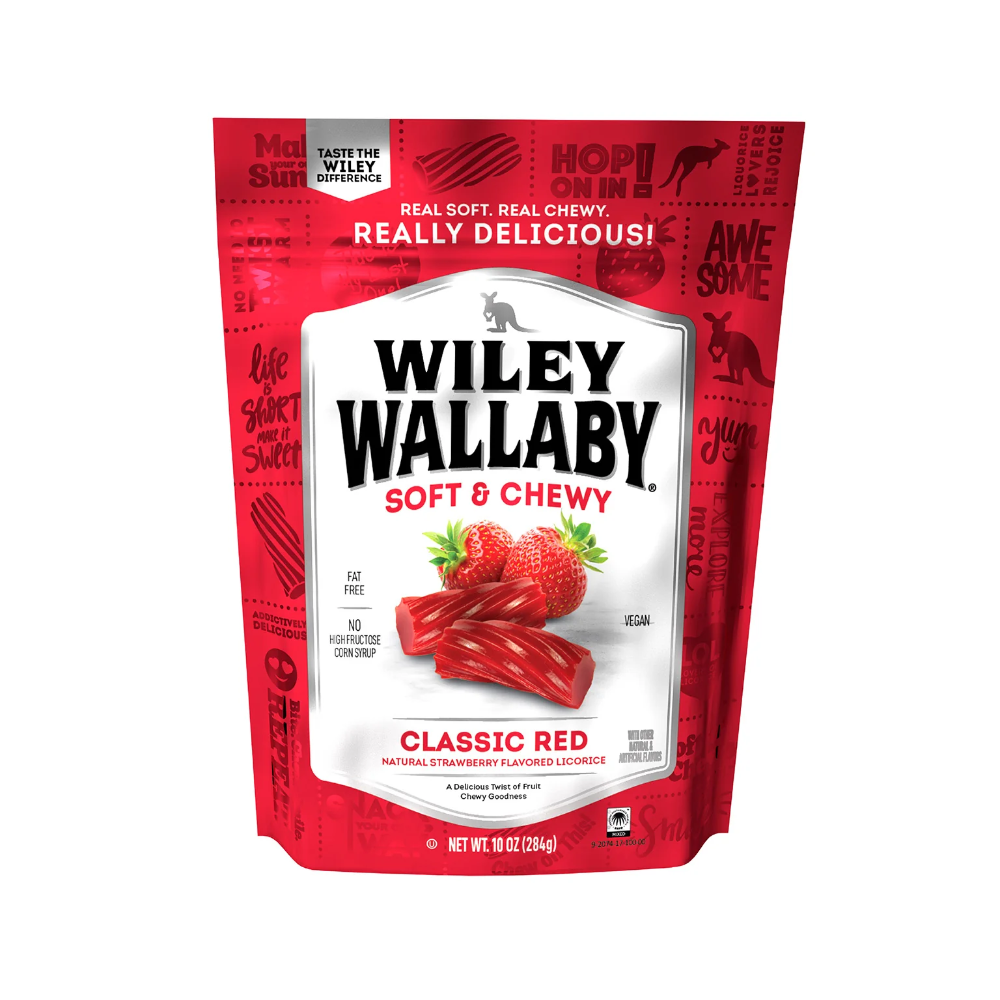 Wiley Wallaby® Soft & Chewy, Classic Red Licorice - 7.05 oz.