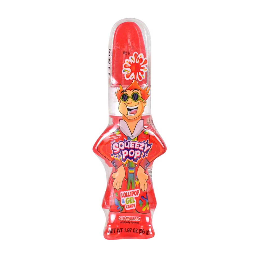 Mr. Squeezy Pop™ Lollipop & Gel Candy - 1.97 fl oz.