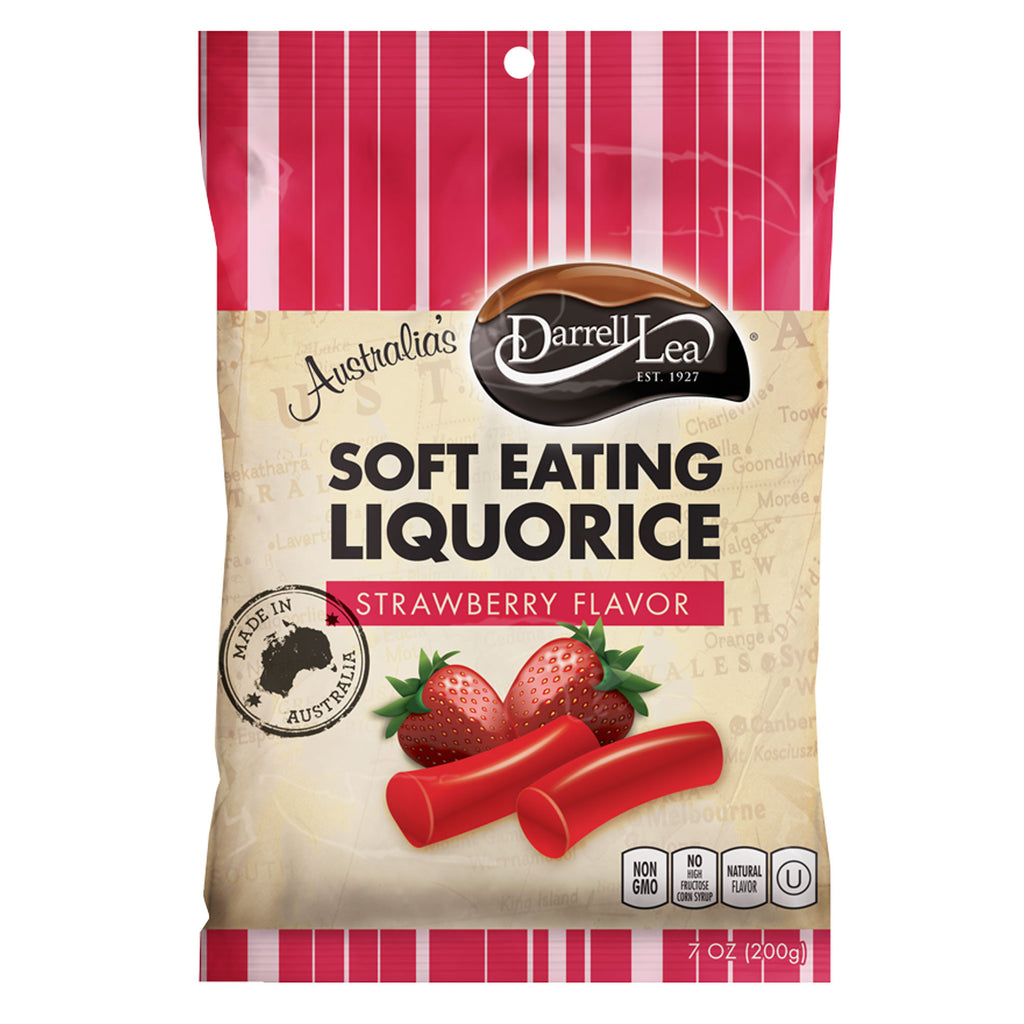 Darrell Lea Soft Eating Licorice - Strawberry 7 oz. Bag