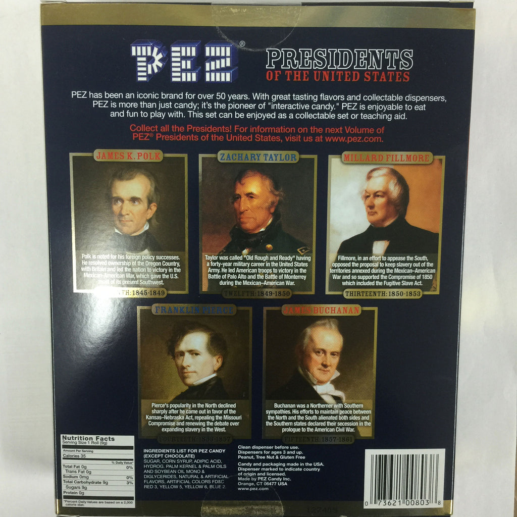 Pez® Presidents Vol. III: 1845-1861