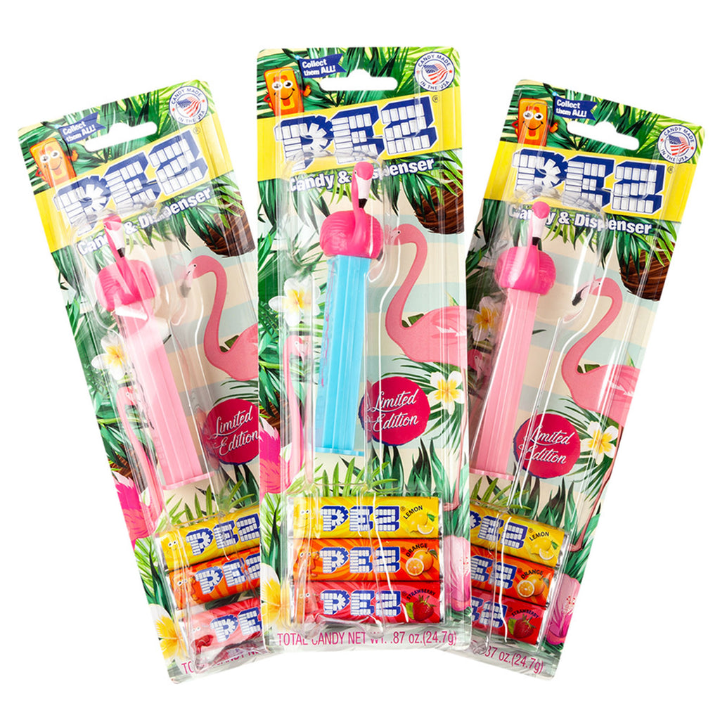 *LIMITED EDITION* PEZ® Pink Flamingo - Pink Stem- Blister Pack