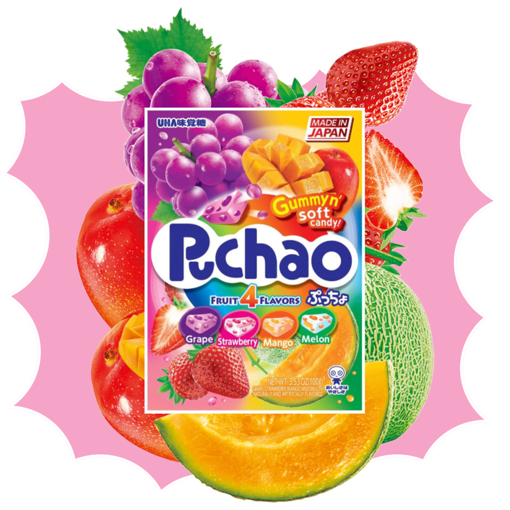 Puchao® Fruity Mix, 4 Fruit Flavors - 3.53 oz.
