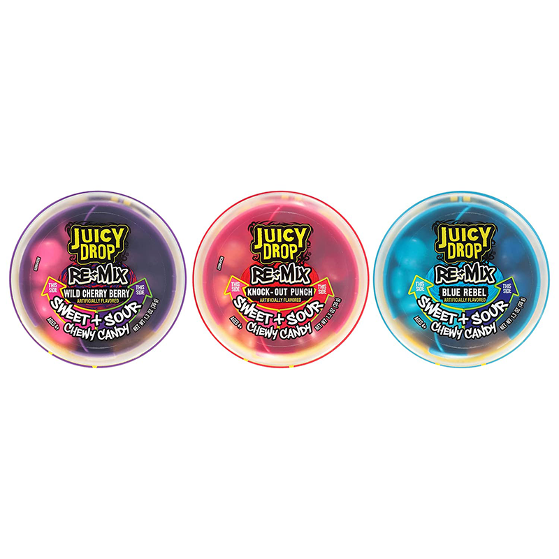 Juicy Drop® Re-Mix - Sweet + Sour Chewy Candy (Assorted Flavors) 1.3 oz.